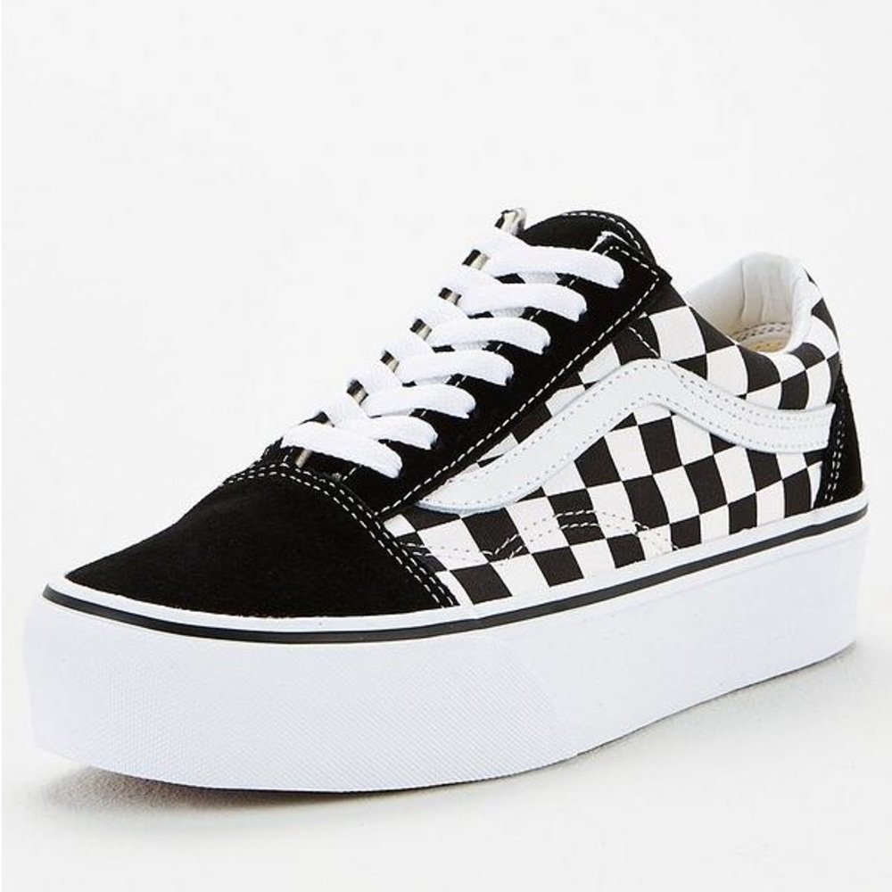 Checkered vans platform old skool